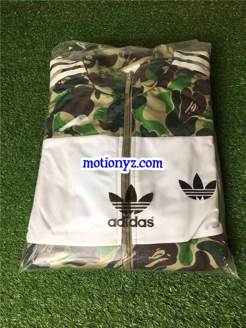 Original Adidas Bathing Ape Bape Jacket Green